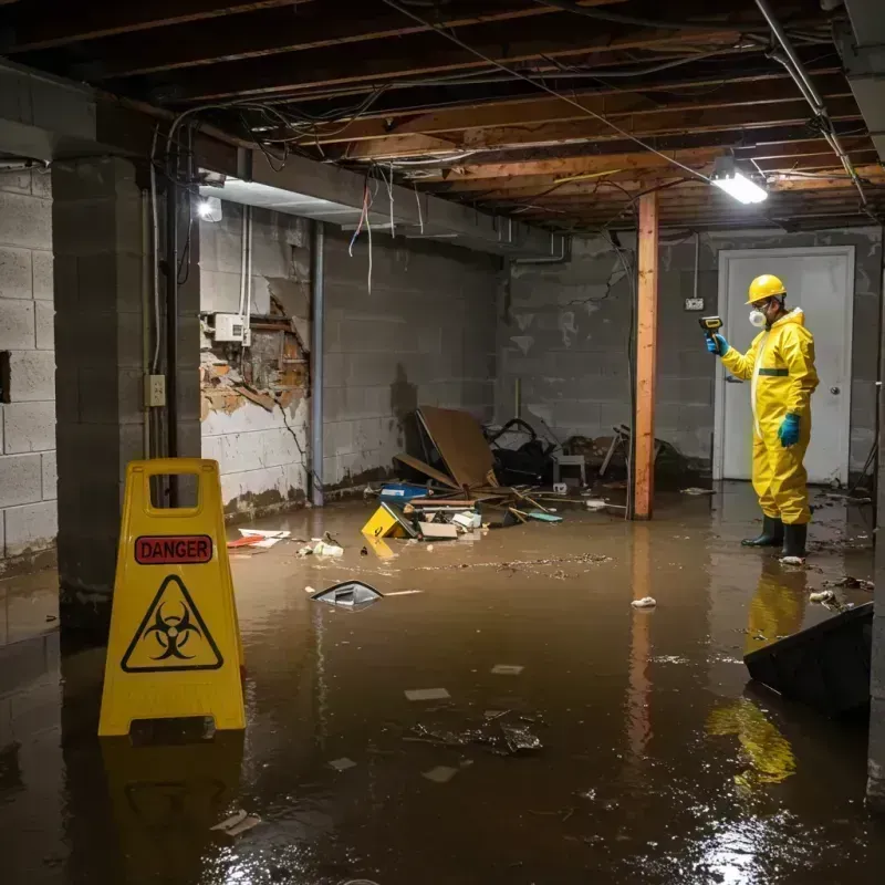 Flooded Basement Electrical Hazard in Avon, MN Property